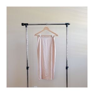 FOREVER 21 Satin Champaign Midi Skirt